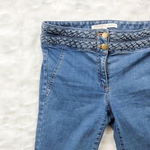 Veronica Beard Biscayne Braided High Wasted Jeans
